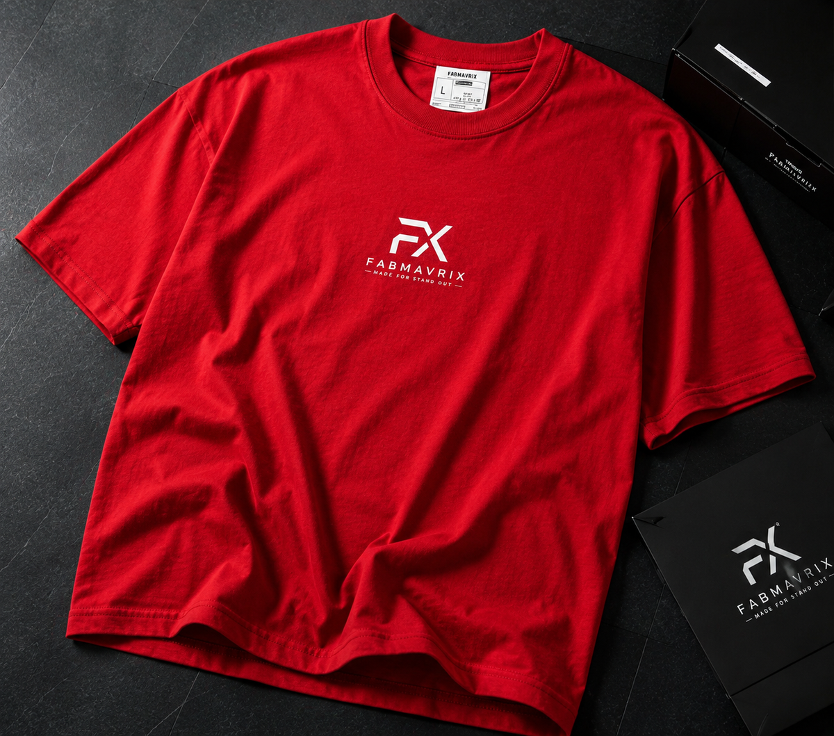 Wrapped Alive Oversized T-Shirt – Red | FABMAVRIX