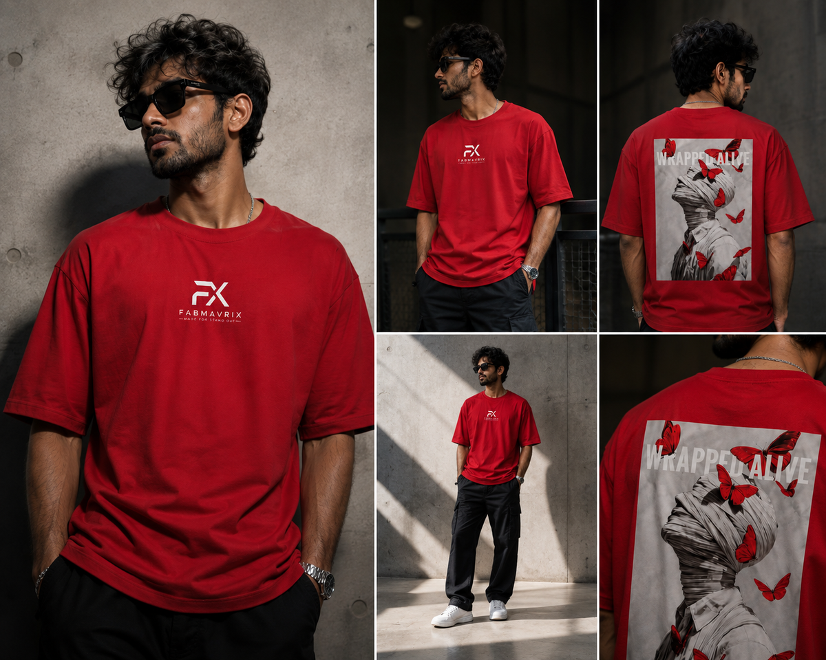 FABMAVRIX black oversized T-shirt